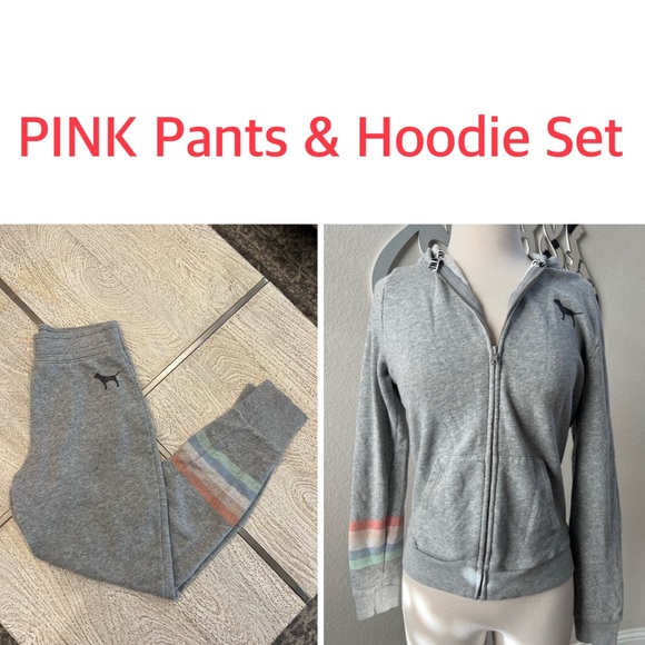 PINK Victoria's Secret Jackets & Blazers - PINK Victoria’s Secret Gray Hoodie